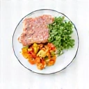 Icono de un plato con comida saludable